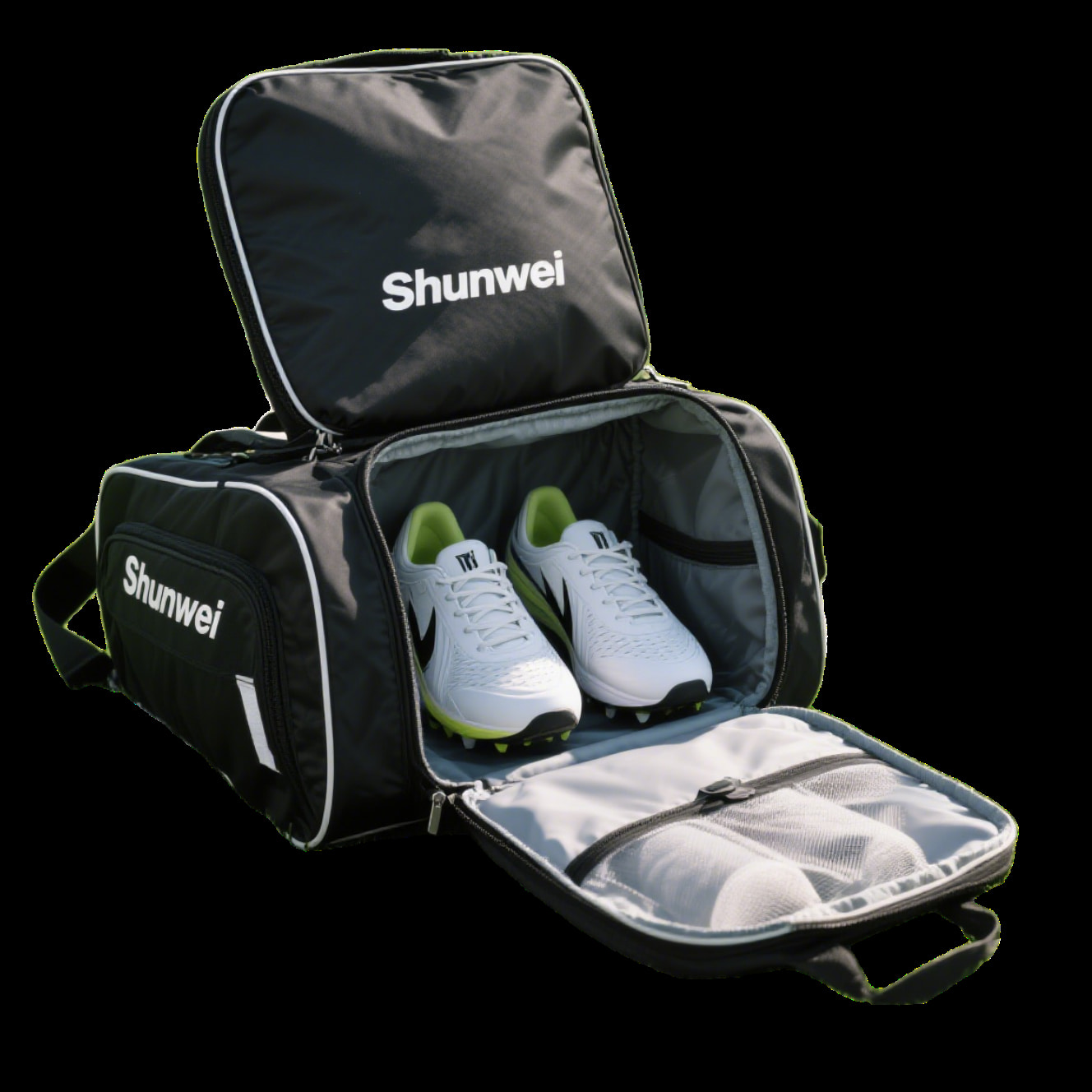 Black single shoes storage football bag