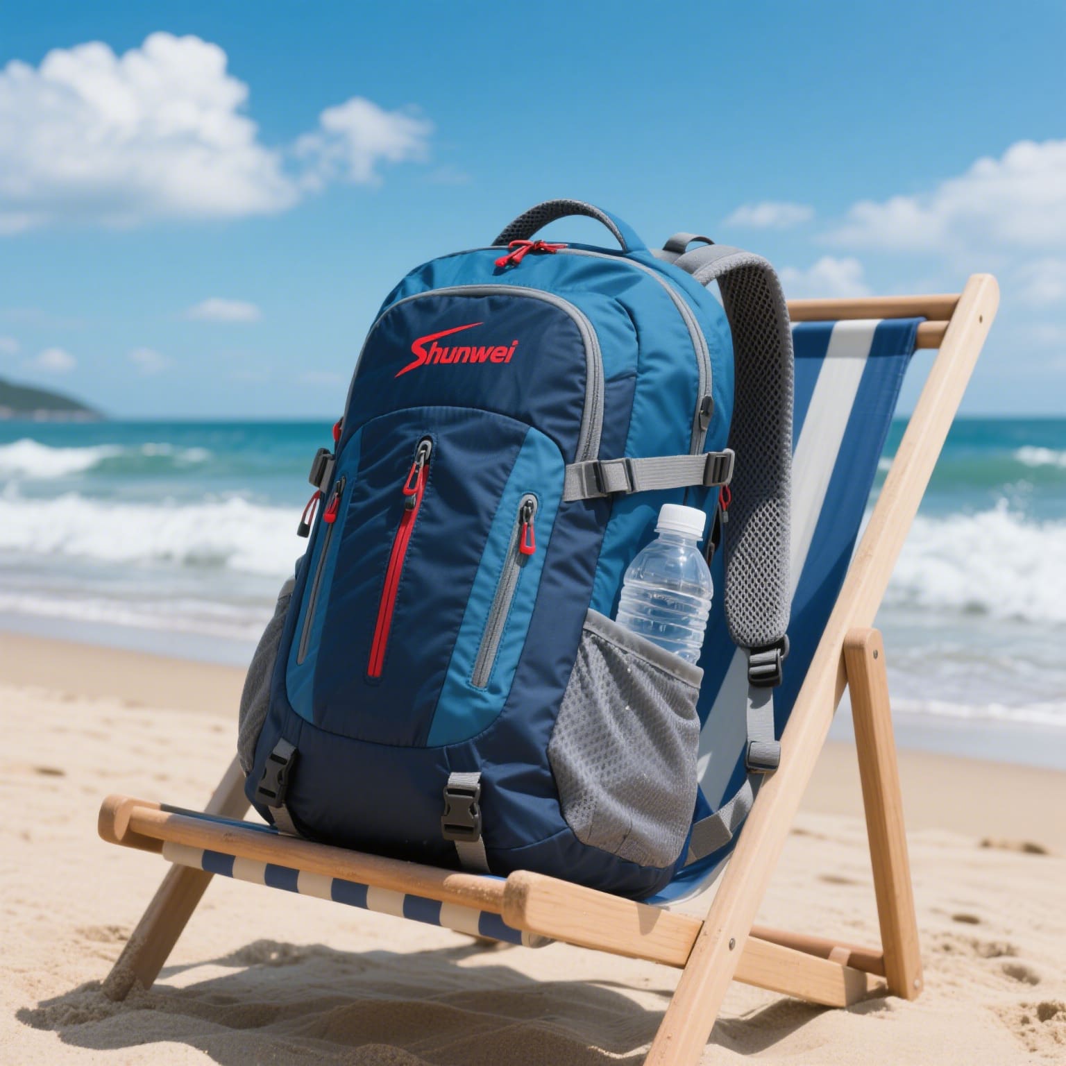 Blue Casual Travel Hiking Bag