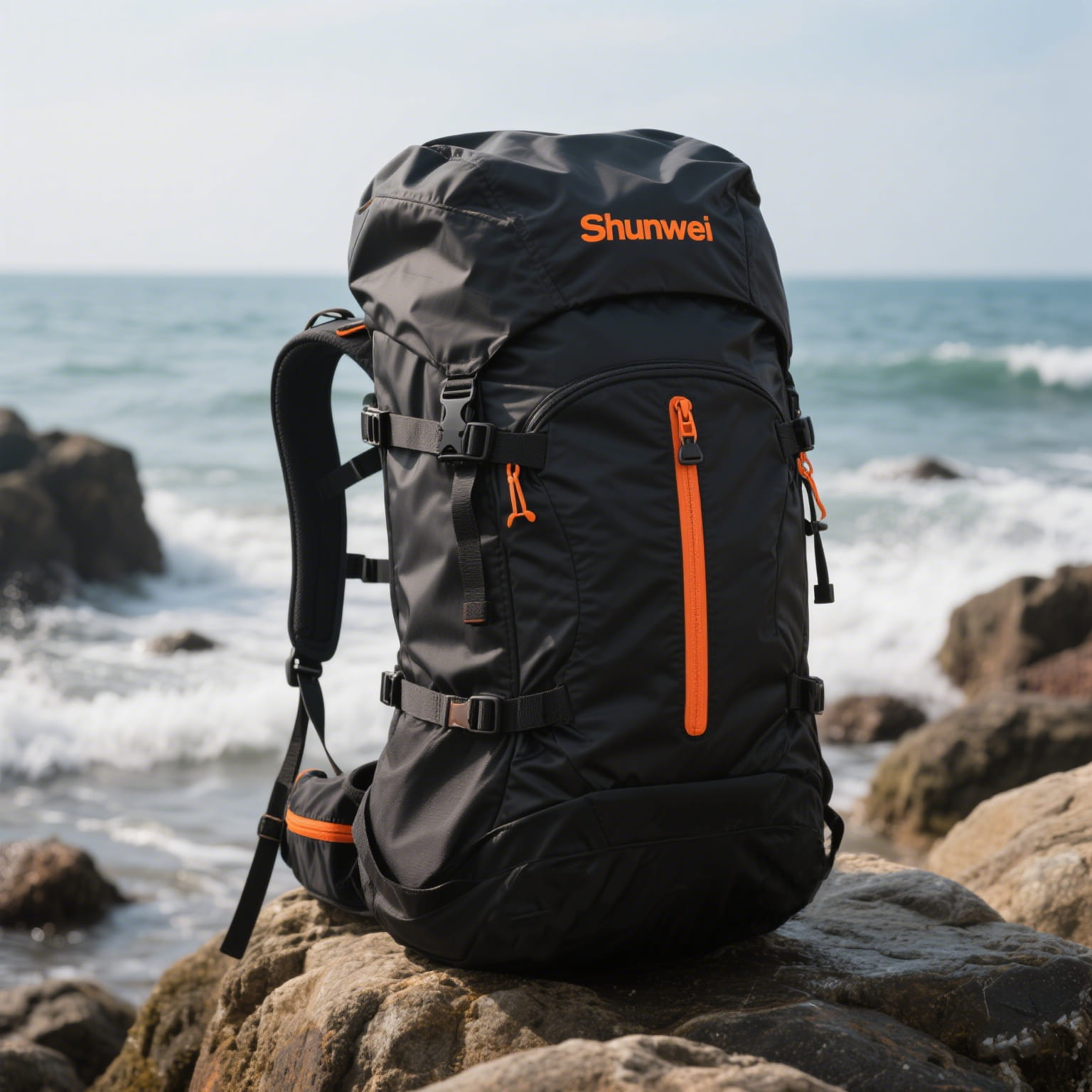 Classic black style hiking bag