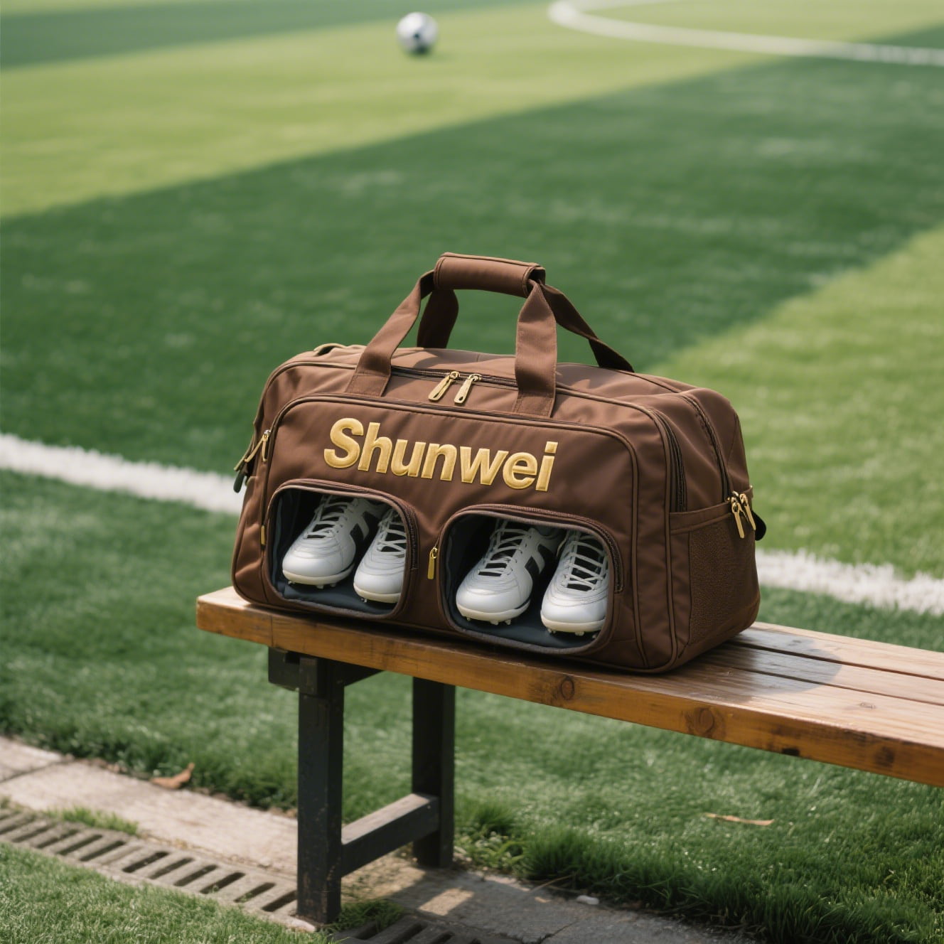 Double-compartment large-capacity football bag