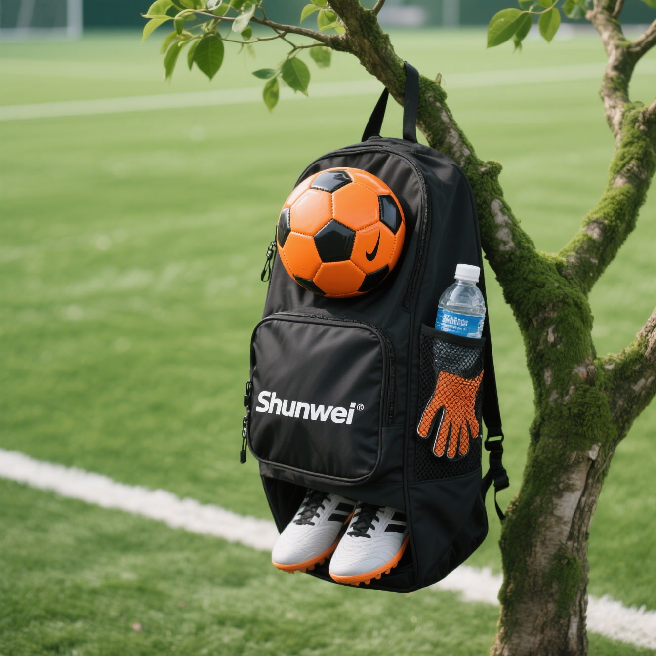Dual-carrying sports backpack