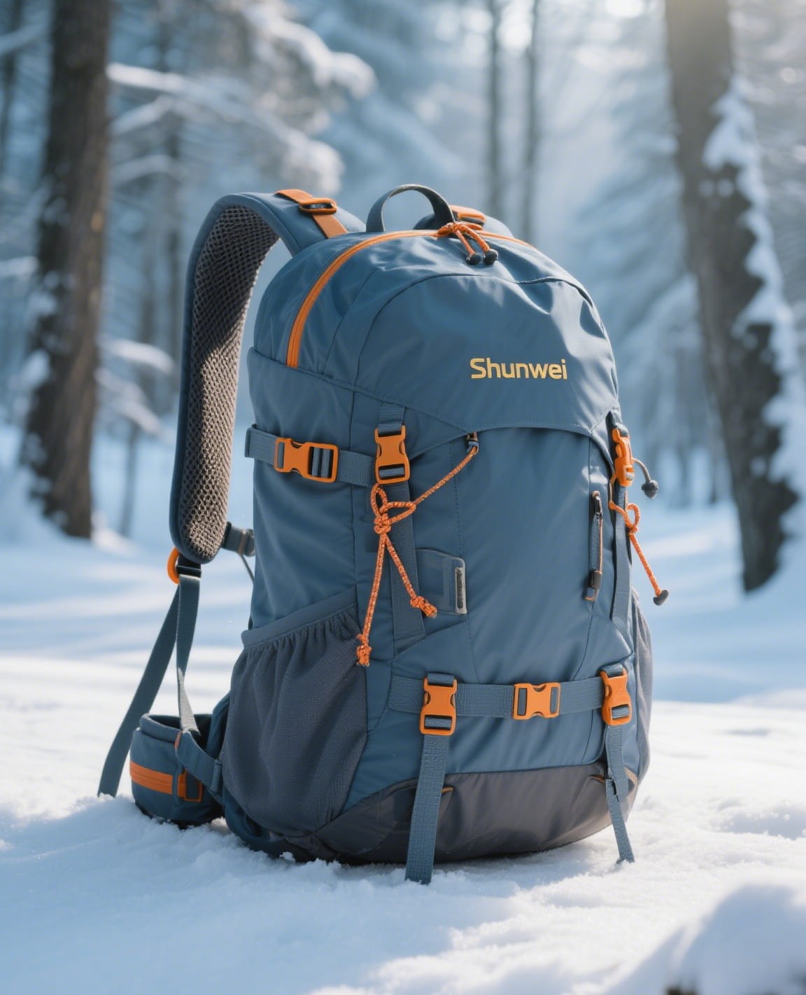 Elegant Blue Casual Waterproof Hiking Bag