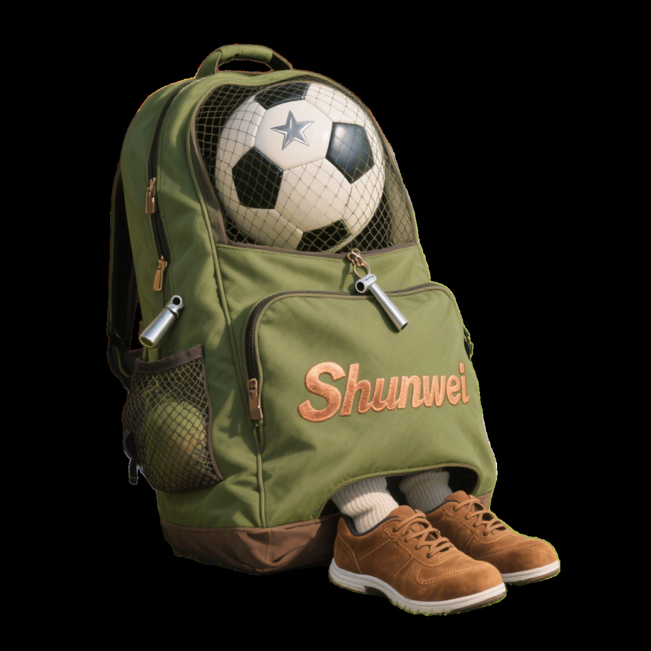 Green Grassland Double – Compartment Football Bag