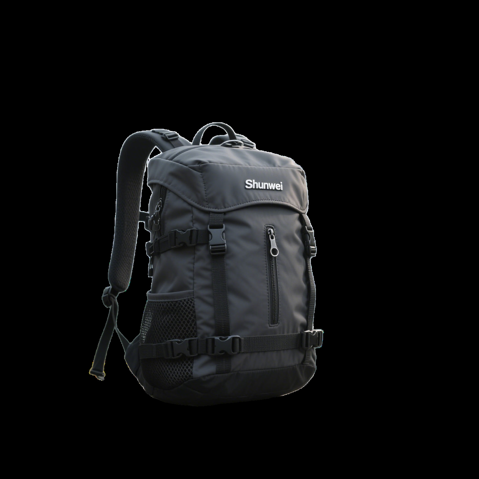Grey-black casual waterproof hiking bag