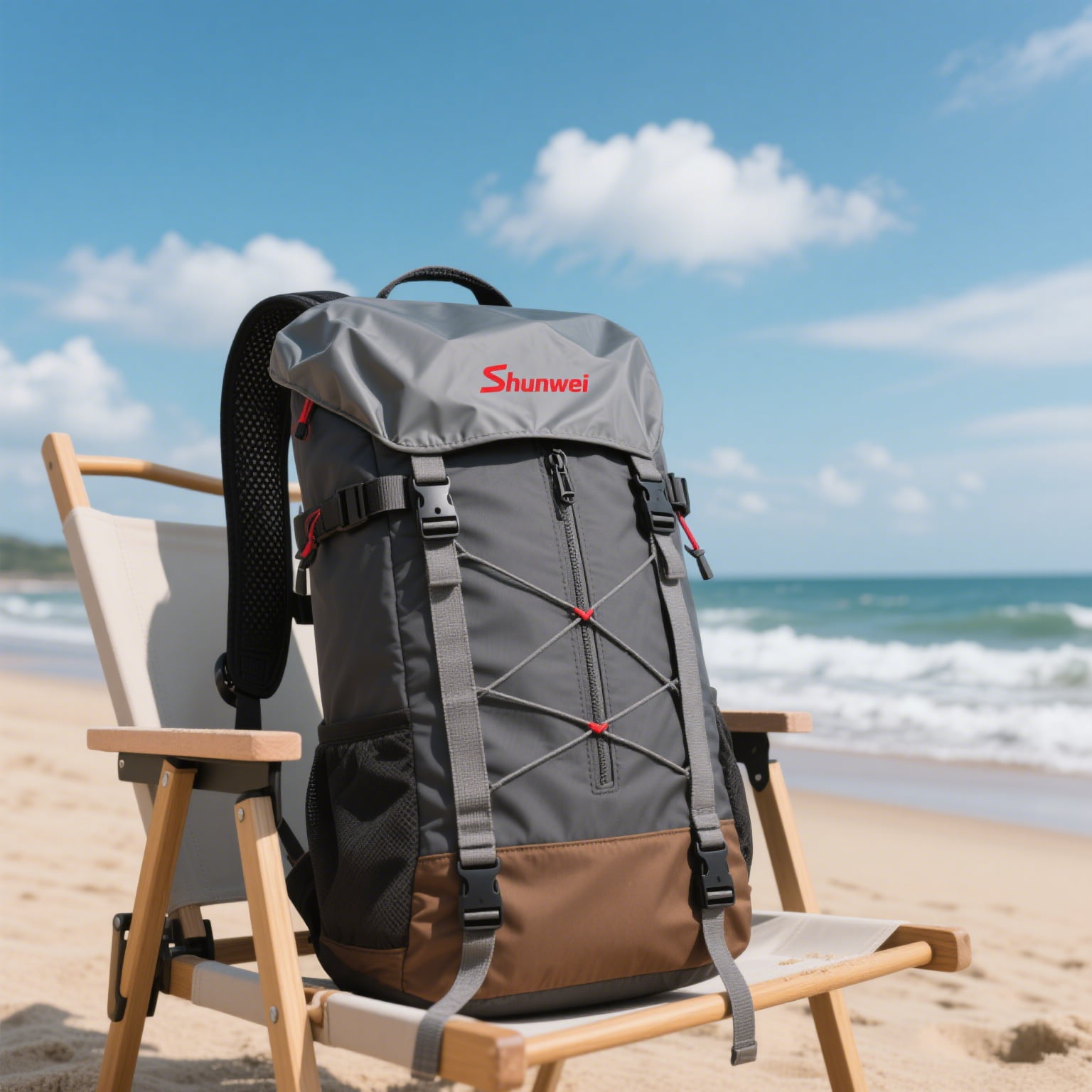 Grey rock wind short-distance casual hiking bag