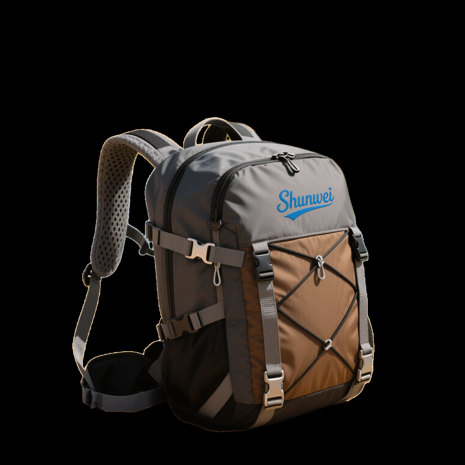 Khaki gray casual hiking bag