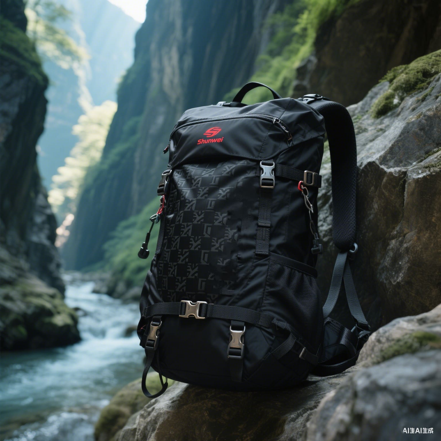 Black Stylish Multi – functional Hiking Bag