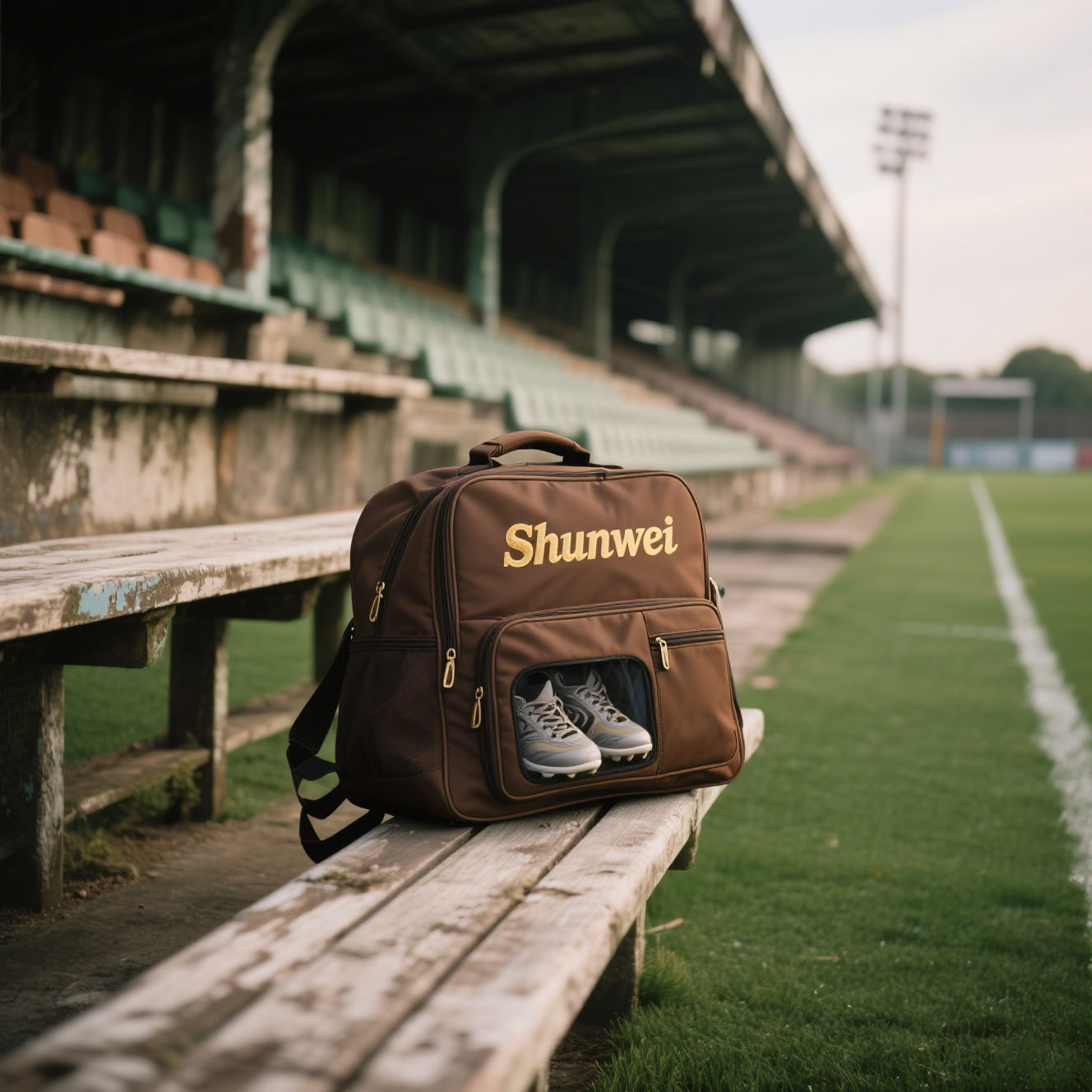 Single shoe storage football bag