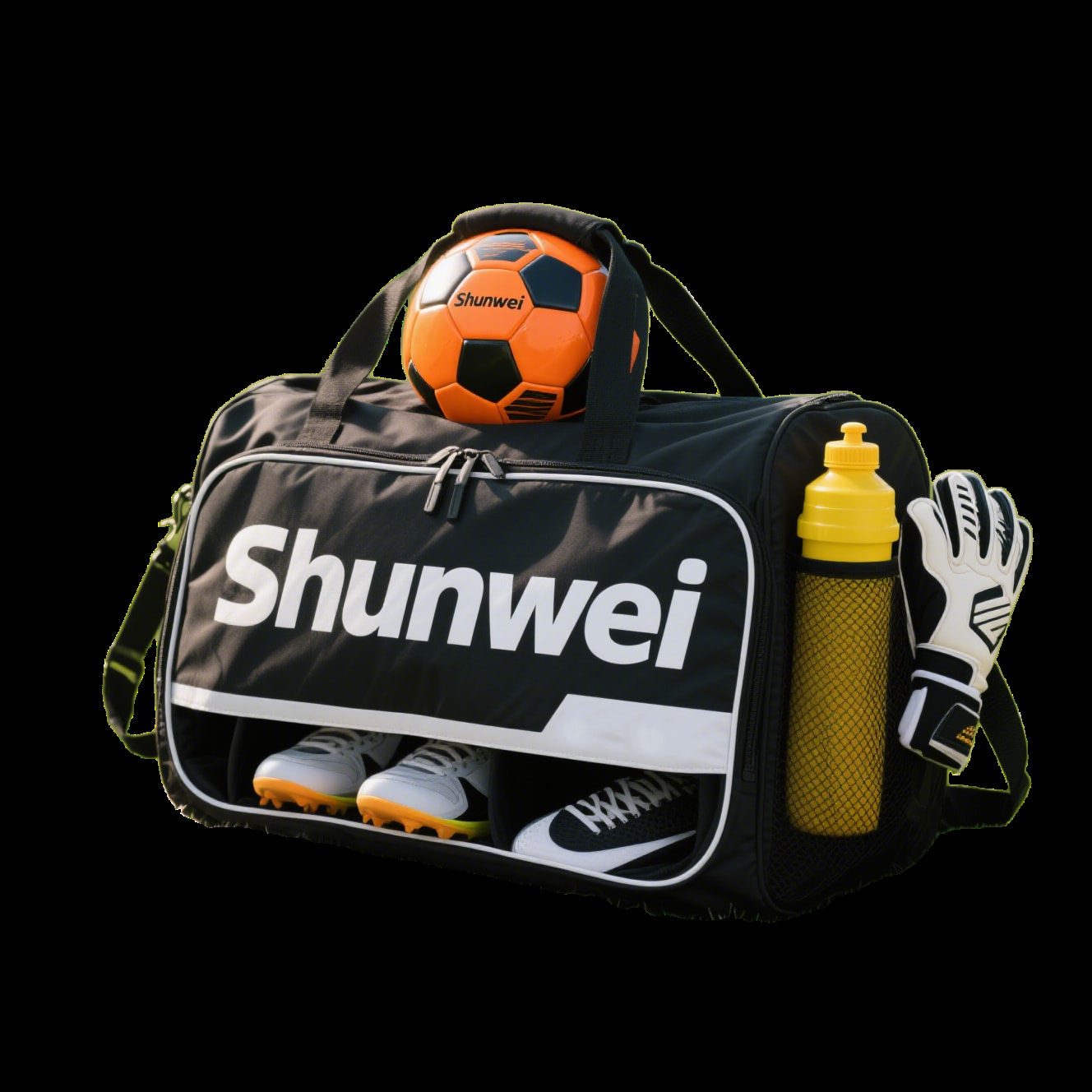 Single shoe storage hand-held sports bag