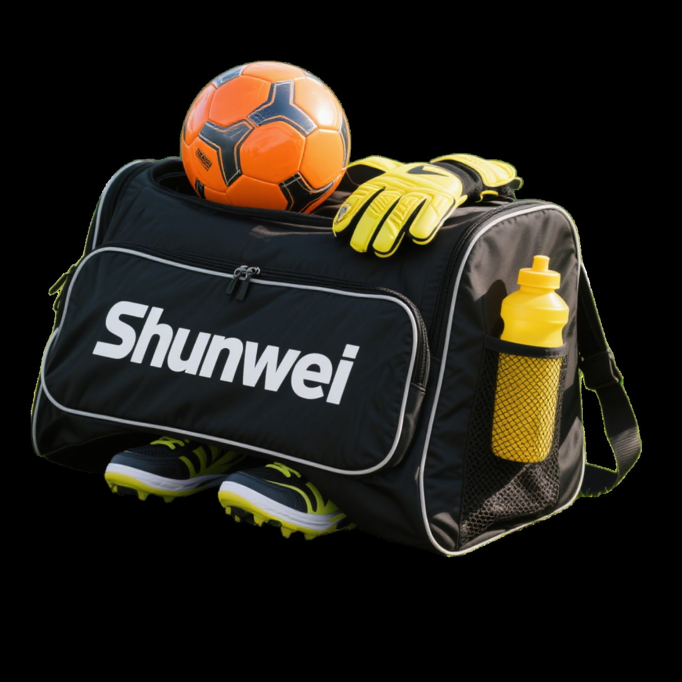 Single-piece sports football bag