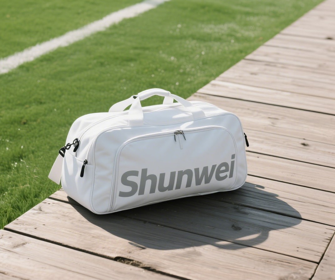 White fashionable fitness bag